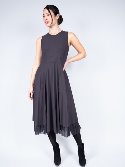 lydia asymmetrical formal dress Lydia Slinky Asymmetrical Halter Top - Chocolate main image 0
