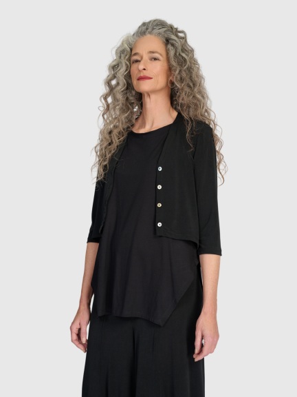 Matte Jersey Crop Cardigan by Alembika