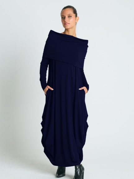 Matte Jersey Curtain Dress by Planet by Lauren G
