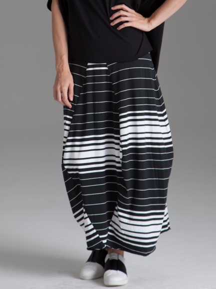 Urban Twilight Balloon Skirt, Slate Stripes