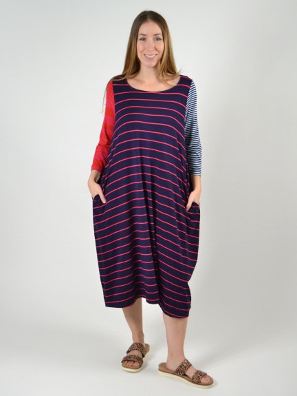 Alembika Stripe Short Sleeve Dress main image 1