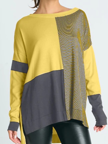 Mod Graphic Crewneck Sweater by Planet by Lauren G