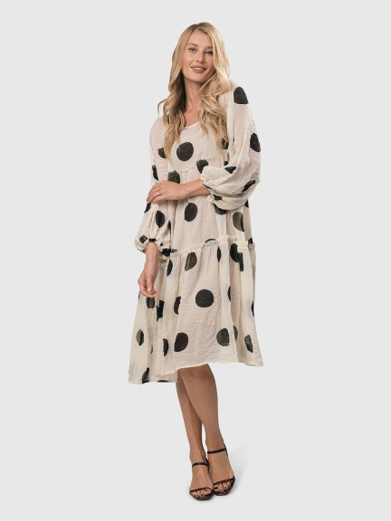Chiffon Dot Dress by Alembika at Hello Boutique