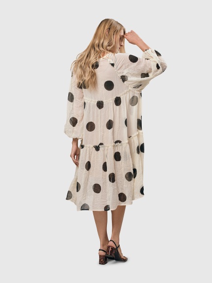 Chiffon Dot Dress by Alembika at Hello Boutique