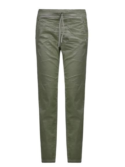 Moss Green Suedette Drawstring Pant by Alembika