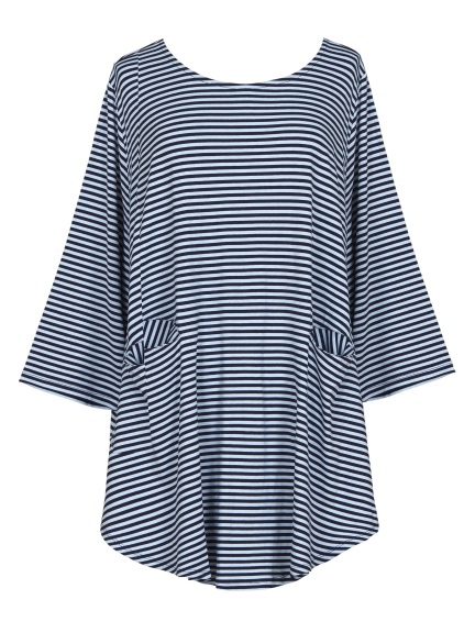 Navy Stripe Tunic by Alembika at Hello Boutique