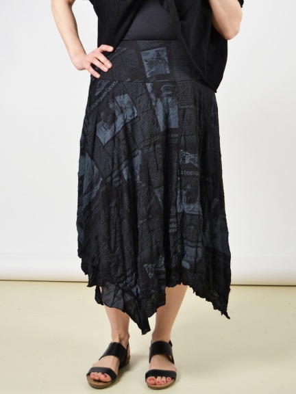 Newsprint Lori Skirt by Comfy USA