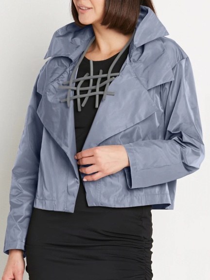 Nylon Triple Collar Jacket by Planet by Lauren G