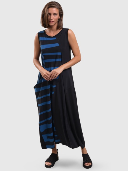 Ocean Stripe Maxi Dress by Alembika