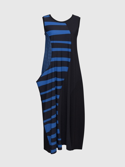 Ocean Stripe Maxi Dress by Alembika