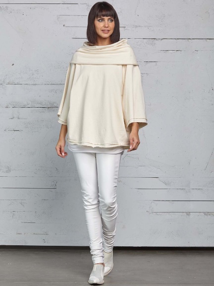 Off-Shoulder Cowl Pullover Top by Planet