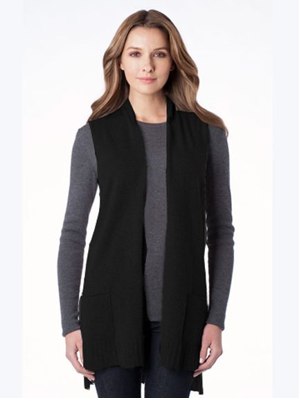 Open Front Vest by Kinross Cashmere at Hello Boutique
