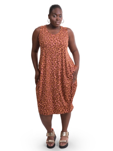 Orange Confetti Print Dress by Alembika