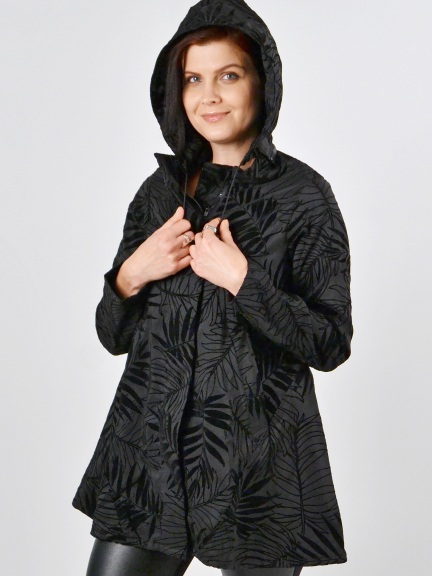 Palm Leaf Flocked Balloon Coat by Mycra Pac