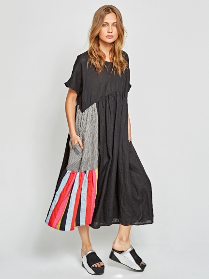 Patch Peasant Dress by Alembika at Hello Boutique Patch Peasant Dress by Alembika at Hello Boutique