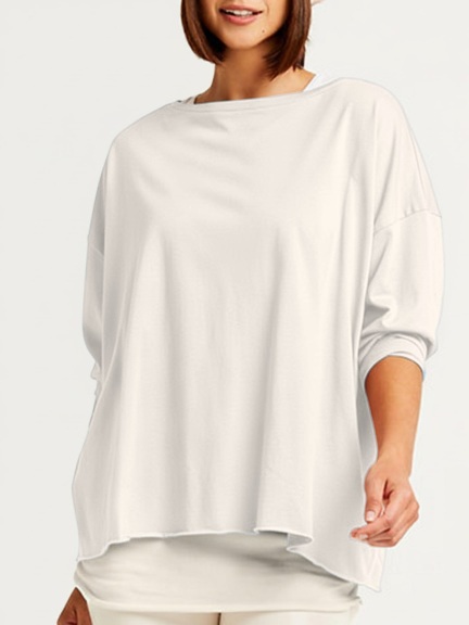 Pima Cotton Luxury Boxy T by Planet by Lauren G