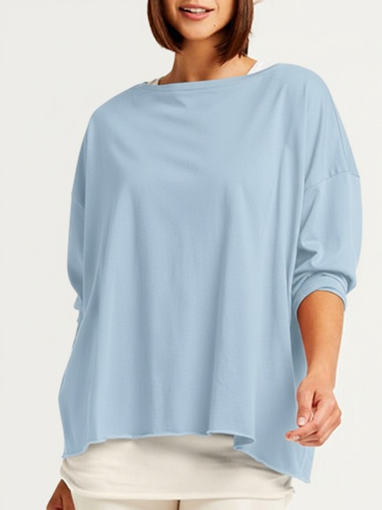 Pima Cotton Luxury Boxy T by Planet by Lauren G
