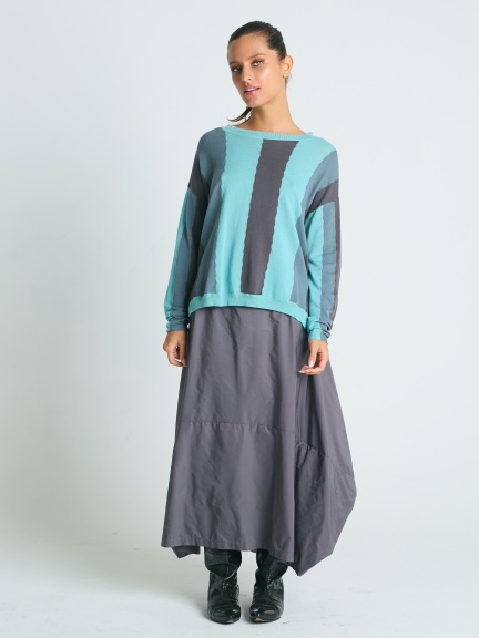 Pima Cotton Ric-Rac Crewneck Sweater by Planet by Lauren G
