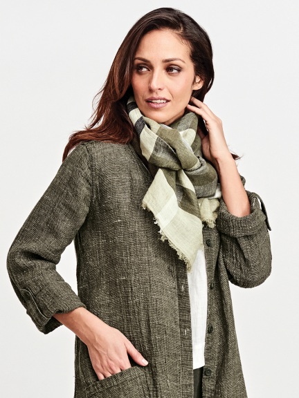 Plaid Scarf by Flax at Hello Boutique