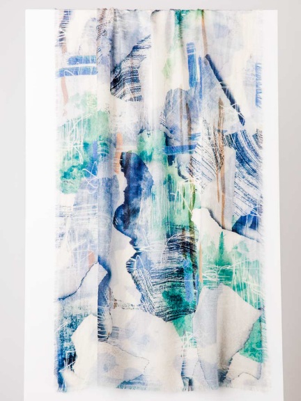 Plein Air Print Scarf by Kinross Cashmere