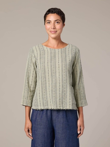 Pocket 3/4 Slv Shell by Cut Loose