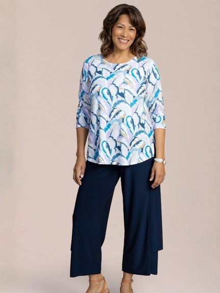 Printed Go To Classic 3/4 Sleeve Relaxed Tee by Sympli