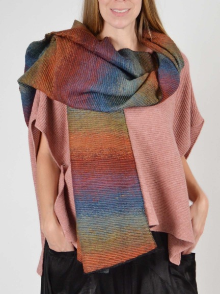 Rainbow Micropleat Scarf by Inizio