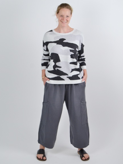 Reversible Camo Pullover by Kinross Cashmere