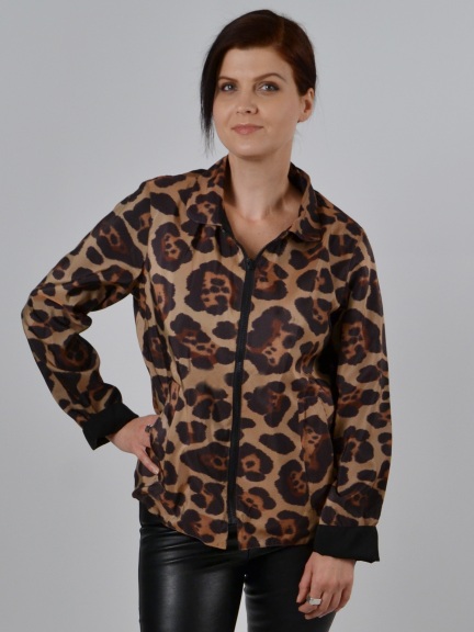 Reversible Leopard Print Bomber by Mycra Pac