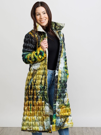 Reversible Quilted Zip Front Coat by UbU