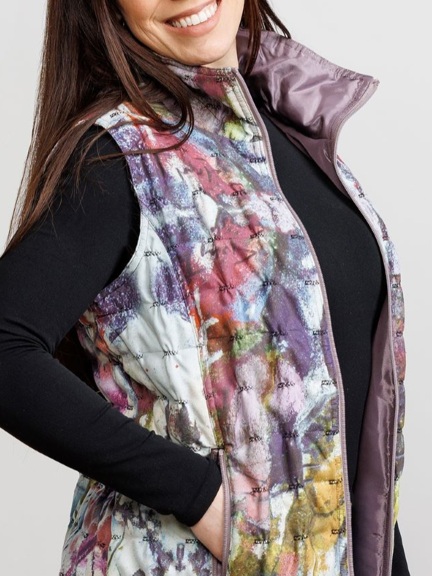 Reversible Quilted Zip Front Vest by UbU
