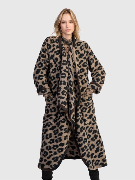 Sable Cozy Draped Coat by Alembika