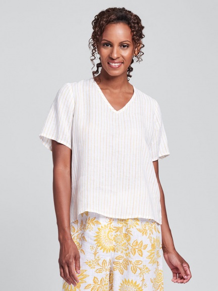 Short Sleeve Crop V by Flax