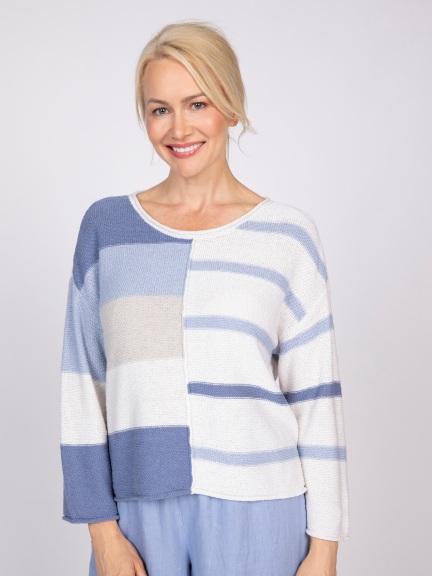 Split Stripes Sweater by Olivia by Habitat