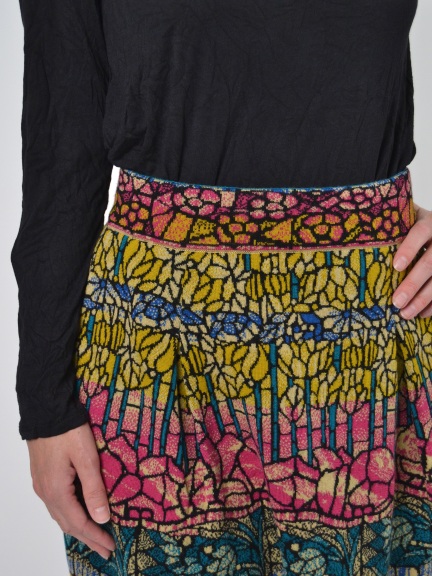 Stained Glass Pleated Sweater Skirt by Ivko