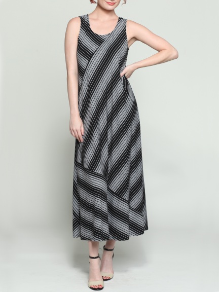 Stripe Bardot Dress by Chalet et ceci