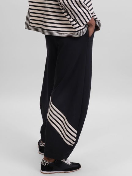 Alembika Tan Striped Knit Pants