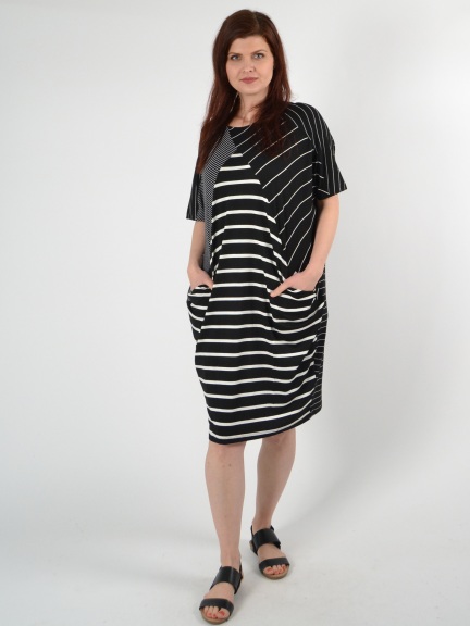 Alembika Stripe Short Sleeve Dress
