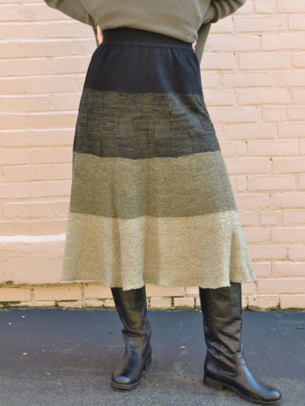 Striped Knit Skirt by Butapana at Hello Boutique