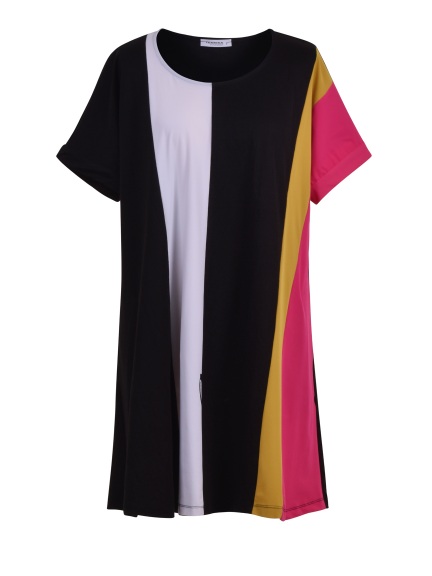 Tekbika Color Block Tunic Dress by Alembika