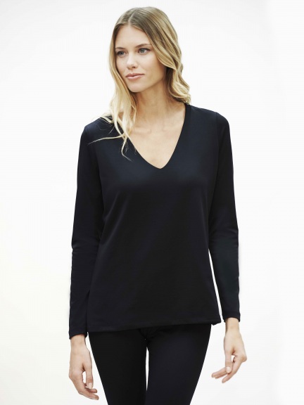 DS Ancona Veronica Long Sleeve Round Neck Top