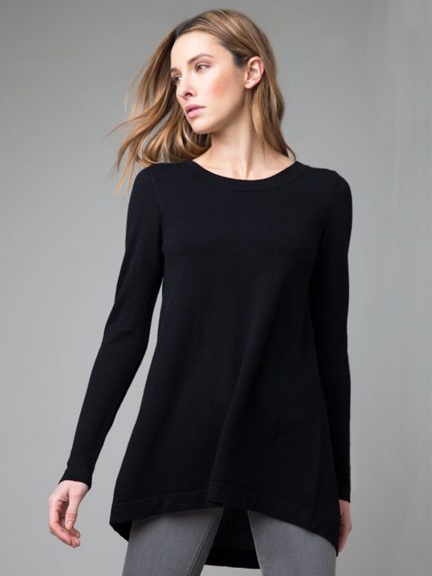 Tie Back Tunic by Kinross Cashmere