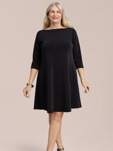 Trapeze Dress 3/4 Sleeve by Sympli