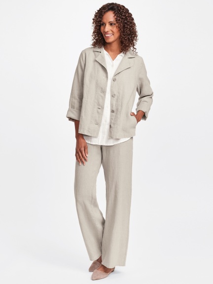 Travel Caper Linen Jacket by Flax