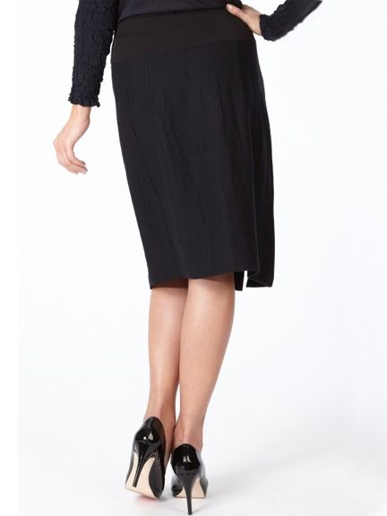 Tuck Front Slit Skirt by Babette at Hello Boutique
