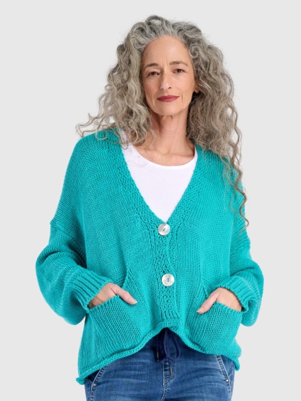 Turquoise Cardigan by Alembika