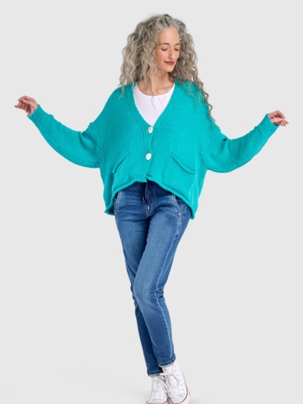Turquoise Cardigan by Alembika