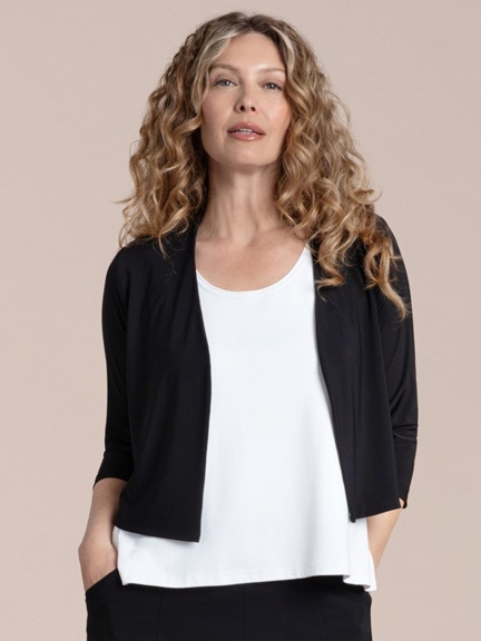 V-Neck Bolero 3/4 Slv by Sympli