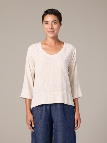 V-Neck Vent Top by Cut Loose