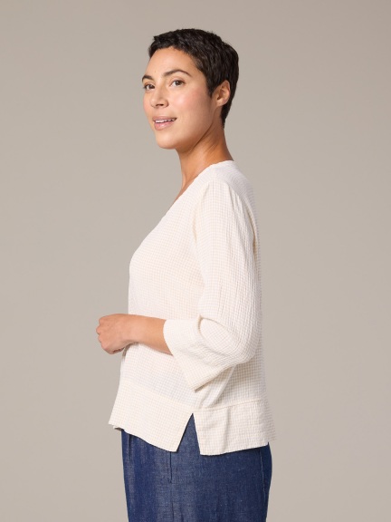 V-Neck Vent Top by Cut Loose